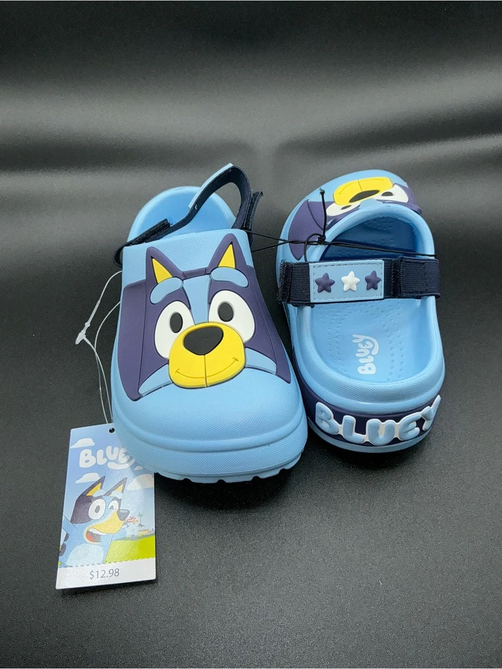 Disney Light Blue Kids Character Clog Sandals with Yellow Accent